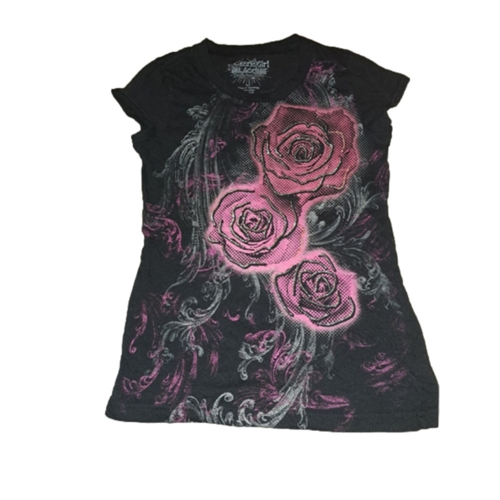 Rocker Girl Graphic Rose Tee Size Xl